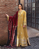 3-PC Unstitched Jacquard Viscose Broadway By Mushq | Sunlit Siena